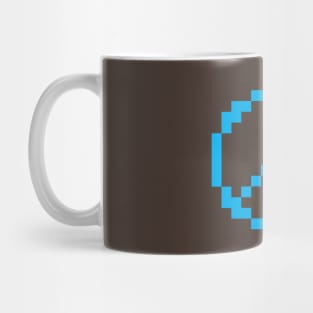 Cyan Pixel Peace (8 Bit Peace) Mug